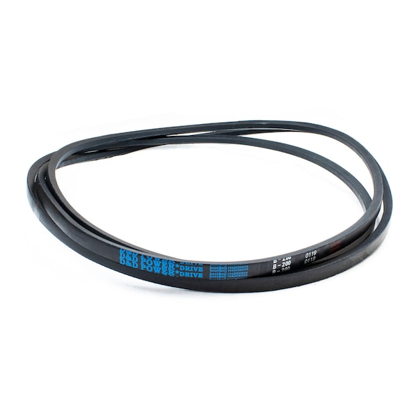 D&D B200 Classical V-Belt, 203 in Outside Length, 21/32 in Top Width, 1 Ribs B200 - main